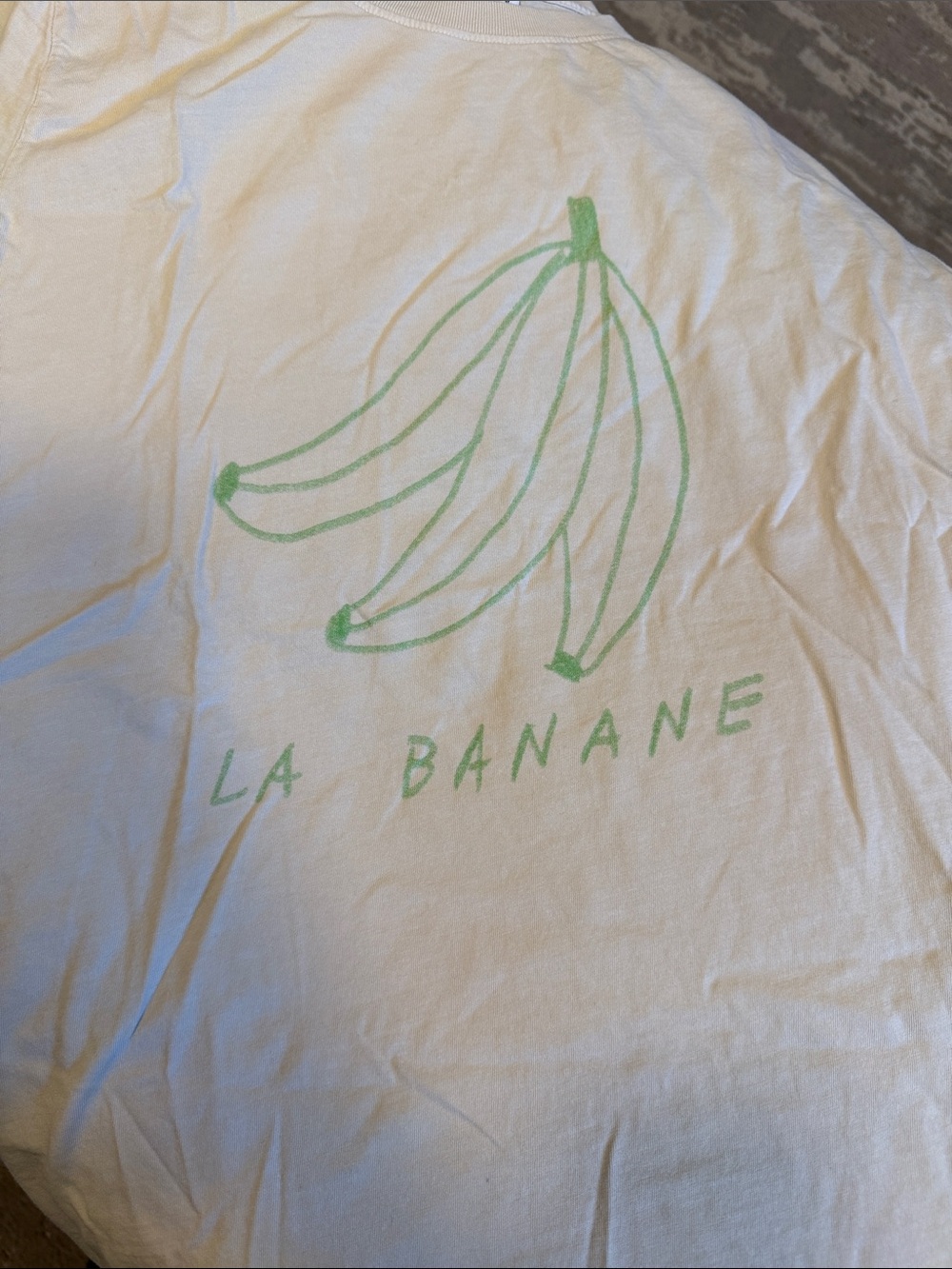 Clare V Kids White Tee with Light Green Banana Graphic - Picture 2 of 4